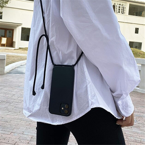 Funda <span class=keywords><strong>de</strong></span> silicona líquida con cordón cruzado para <span class=keywords><strong>iPhone</strong></span> 17/16/<span class=keywords><strong>14</strong></span>/15/Pro/Max/X/XS/XR/7/8/Plus/SE, logotipo personalizado, 160 cm <span class=keywords><strong>de</strong></span> longitud - Product Image 2