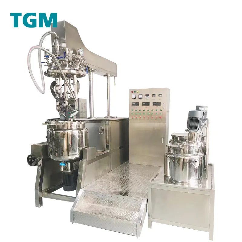 Máquina para hacer esmalte de uñas homogeneizador emulsionante de alto cizallamiento de elevación hidráulica al vacío