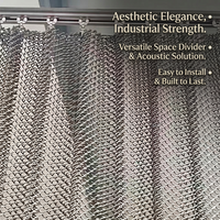 Rideau en chaîne métallique Yuchen, rideau en maille décorative en acier inoxydable pour chambre à coucher, séparateur de pièce, décoration