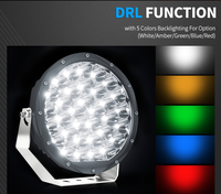 AURORA Lampe de conduite ronde super lumineuse haute puissance de 9 pouces 198W sur fond blanc Lampe de travail à LED pour camion Pickup UTV ATV