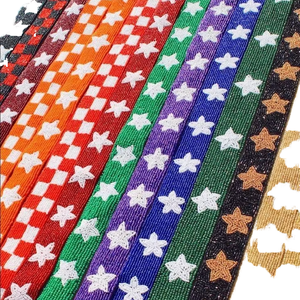 เข็มขัดผ้าปักลูกปัดหรูหราเป็นมิตรกับสิ่งแวดล้อม ลายดาวหลากสี รับผลิตตามสั่ง ขายส่ง - Product Image 3