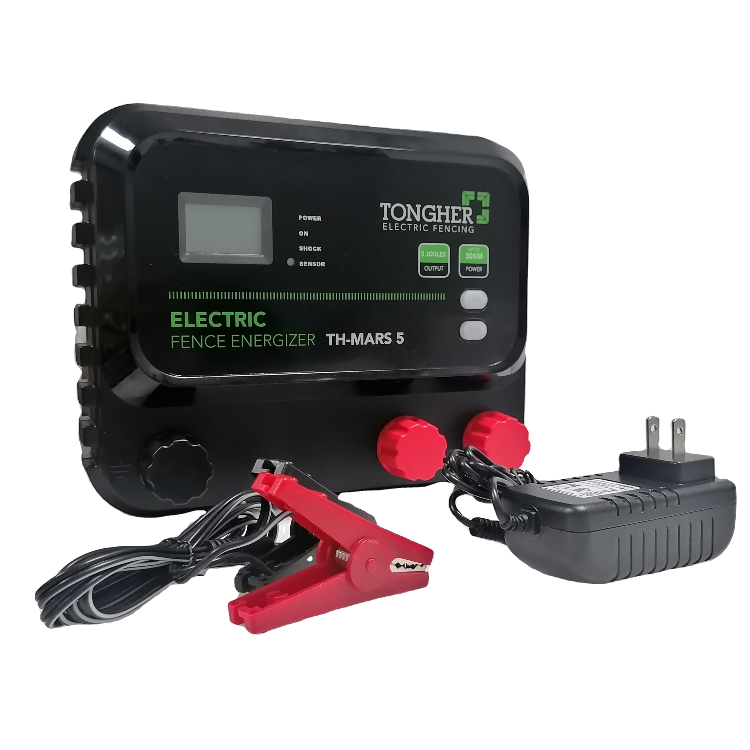Elektrischer Weidezaunladegerät 12KV / 2 Joule – Mit Netz-, Batterie- & Solarbetrieb, LED-Anzeige – Für Rinder, Pferde, Gärten & Obstplantagen