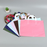 Sac de courses en plastique épaissi YC avec poignée à quatre doigts, sac cadeau réutilisable, sac découpé pour l'emballage de vêtements, usage quotidien