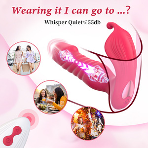 Vibrateur Rétractable Télécommandé Portable pour <span class=keywords><strong>Femme</strong></span>, Vibrations Puissantes, Godemiché Réaliste, Jouet Sexuel Adulte - Vente Flash - Product Image 4