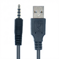 USB 2.0 Geben Sie ein männliches bis 4-poliges 3,5-mm-Audio-Jack-Ladekabel für Auto lautsprechers pielzeug ein