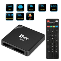 Décodeur OTT Intelligent TV98 Android 12 Personnalisable 4K/HD/HDR, Lecteur Multimédia de Streaming Sans Fil, Garantie 12 Mois, Boîtier TV Quad-Core