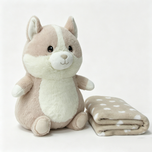 Custom Beige Shiba Plush <b>Backpack</b> Cute Dog Toy with PP Cotton Filling 51cm-99cm Size - Product Image 5