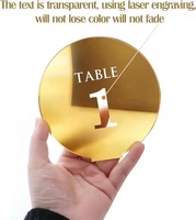 Cartes de Place et Numéros de Table de Mariage en Acrylique Doré en Forme d'Arche, Durables, Vente en Gros, Taille Personnalisée pour Décoration de Mariage