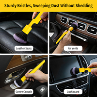 Cepillo de Limpieza para Detalles de Automóviles, Sin Pelusas, Suave, con Cerdas Finas, Mango Ergonómico Antideslizante