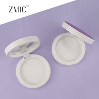 Boîtier compact rond noir et blanc personnalisé avec logo, miroir intégré, pour poudre, fard à joues et fard à paupières, avec fard à paupières individuel, prix de gros