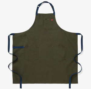 Tabliers de Chef Personnalisables avec Logo – Tablier Unisexe sans Manches à Boutons pour Cuisine, Hôtel, Bar, Personnel de Restaurant – 100% Coton Toile - Product Image 4