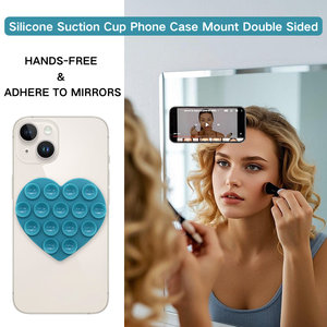 Nouveau amour coeur Double face Silicone anti-dérapant ventouse coussinets coque de téléphone main libre support de téléphone Silicone ventouse - Product Image 5