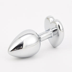 Beaux bijoux en forme de coeur en métal Backyard Anal Plug avec cristal sexe Vaginal jouet <span class=keywords><strong>Anus</strong></span> Massage Butt Plug ensemble pour les femmes - Product Image 5