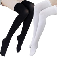 Chaussettes hautes antidérapantes écologiques en gros pour femmes, couleur bonbon, motif écossais tricoté, usage quotidien, automne
