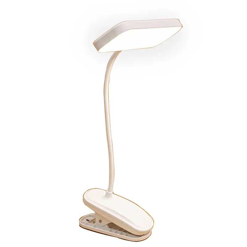 Led göz koruması klipsli çalışma masası lambası Usb şarj edilebilir masa lambası 360 esnek çalışma lambası yatak odası okuma kitap gece lambası