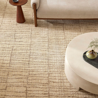 Tapis en laine de qualité supérieure Desert Sands, 100% laine de Nouvelle-Zélande, tufté à la main, design moderne, antidérapant, lavable, disponible en plusieurs tailles