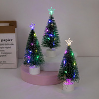 Nouvel Arbre de Noël Artificiel Lumineux Multicolore en Forme d'Aiguilles de Pin, Veilleuse LED Étanche à Piles pour Affichage LED