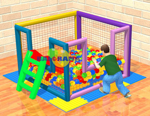 Terrain de jeux d'intérieur pour enfants, piscine de balles douces, meilleure vente - Product Image 2