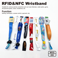 Bracelets RFID NFC personnalisés pour événements et festivals, fabricant OEM, vente en gros, silicone, tissu, 13,56 MHz, bracelet avec logo