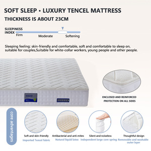 <span class=keywords><strong>Matelas</strong></span> Doux et Confortable pour la Peau, Antibactérien, Anti-acariens, à Ressorts Indépendants, Protection de la Colonne Vertébrale, Dureté Modérée - Product Image 2