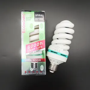 CFL-lámpara de ahorro de energía, láser en espiral de 20w, 40/15W, 5500k, 6500k, 8000k, blanco frío, E27