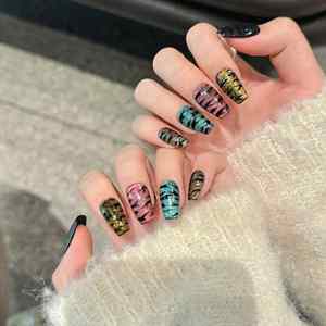 <span class=keywords><strong>Uñas</strong></span> Postizas de Diseño de Salón, Hechas a Mano, Modernas y de Lujo, para un Acabado Duradero, <span class=keywords><strong>Uñas</strong></span> Adhesivas Únicas - Product Image 1