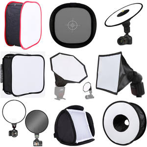 Diffuseur circulaire gris 30/40 pour flash à montage par le haut, diffuseur conique en tissu noir et blanc, plaque argentée-blanche pour boîte à lumière - Product Image 5