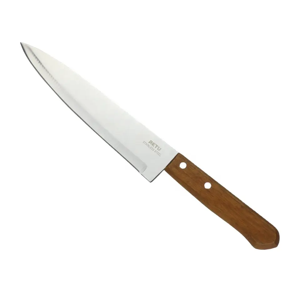 Multifunctional stainless steel wooden handle safe sharp fruit vegetable meat tool household kitchen knife knives