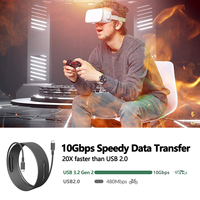 Personnalisé 10M 5M 1M USB Type C 3.2 Extension Câble Actif 5A 10Gbps Charge Rapide Signal Boost Câble de Données pour Caméra Fuji Ordinateur Portable VR
