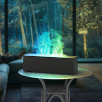 Diffuseur dynamique d'arôme d'huile essentielle d'humidificateur d'air ultrasonique d'USB d'effet de flamme de lumière LED colorée pour la maison