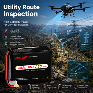 Batterie de drone haute densité VIWIPOW 18S 3C, cellule semi-solide pour drone UAV à grande charge utile, 35 Ah, pour drones de cartographie et de relevé - Product Image 4
