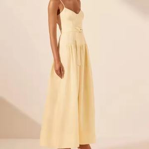 ชุดเดรสผ้าฝ้ายคุณภาพสูงแฟชั่นใหม่ สไตล์เรียบง่ายลำลอง เหมาะสำหรับใส่ไปเที่ยวชายหาด ชุดเดรสฤดูร้อนสำหรับผู้หญิง - Product Image 5