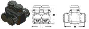 Insulated Multi-tap Connectors Dual Side Entry 2 Sides Electrical Power Wire Connectors