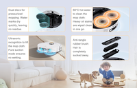 Aspirateur robot intelligent A10 Ultra pour la maison, fonction humide/sèche, navigation LDS, aspiration 20000Pa, batterie 6400mAh, utilisation domestique et hôtelière
