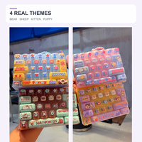 Mainan Fidget Keyboard Mekanik Penghilang Stres untuk Meja Kantor Dewasa, Gantungan Kunci Tombol Klik, Hadiah