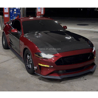 Capot avant en fibre de carbone véritable style GR pour Ford Mustang 2018-2023, couvre-moteur, kit carrosserie, pièces de voiture