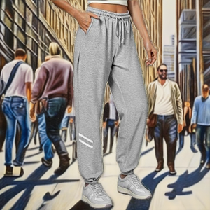 <b>Men's</b> Lightweight Embroidered Elastic Waist Sweatpants Relaxed Fit Ribbed Cuffed Joggers Casual Athletic <b>Lounge</b> <b>Pants</b> Breathable - Product Image 2