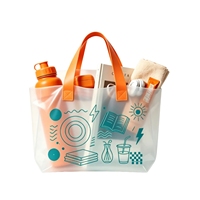 Sac fourre-tout en plastique imperméable avec impression couleur personnalisée, sac publicitaire, sac cadeau