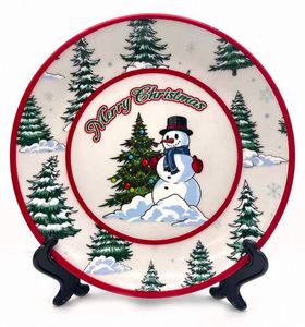 Promotional <b>Ceramic</b> <b>Plate</b> Home Decor Souvenir Gifts Customized Christmas Ornament - Product Image 5