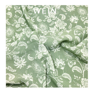 Tissu en mousseline de soie froissée double face WI-B05 100% polyester nouveau Design imprimé floral numérique pour les robes de mariage et de nuit des filles - Product Image 4