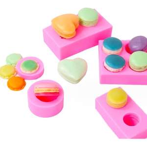 HY 3D Macaroon Hamburger Moules de cuisson pour Fondant Gâteau Argile - Product Image 4