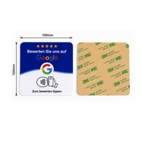 Placa NFC Acrílica de 4.72 Pulgadas para Mesa, Placa NFC de PVC Personalizada con Chip 215, Placa NFC con Reseñas, Placa NFC con Código QR Único y Enlaces