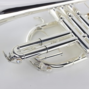 Trompette <span class=keywords><strong>Cornet</strong></span> Professionnelle en Laiton de Haute Qualité, Clés à Gâchettes Sib, 3 Pistons, Plaqué Argent, Instrument Adapté aux Débutants - Vente en Gros - Product Image 5