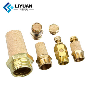 ตัวเก็บเสียงลม LiYuan รุ่น BSLPSVSLM 01 02 03 04 แบบหัวแบนทองแดง สำหรับเครื่องอัดอากาศ - Product Image 1