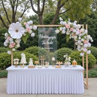 Housse de table rectangulaire blanche en spandex de 1,80 m, nappes ajustées, jupe de table pour fêtes, mariages, anniversaires, banquets, baby showers
