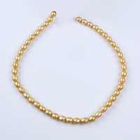 Offre Spéciale Naturel Perles Or 7-8mm riz Perles D'eau Douce Perle Cordes Pour La Fabrication