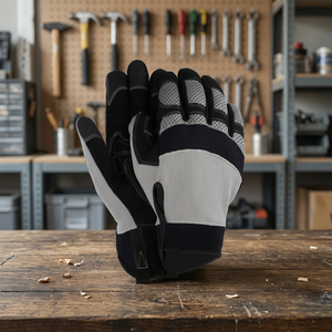 Gants de travail antidérapants en PU, bouts des doigts texturés, poignet élastique, gants de sécurité polyvalents, sans latex, sans poudre - Product Image 6