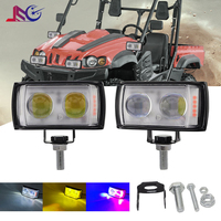 50W universel LED conduite antibrouillard RGB Spot faisceau d'inondation 3 pouces LED feux de travail pour moto ATV tracteurs e-bike accessoires