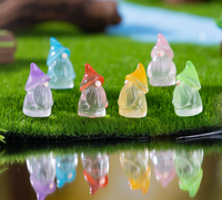 Figuras de Gnomos de Resina para Jardín, Pequeñas, Lindas y Divertidas, Esculturas Pintadas a Mano, Adornos Infantiles Luminosos para Navidad