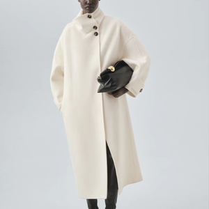 Женское шерстяное пальто с воротником-стойкой - Product Image 1